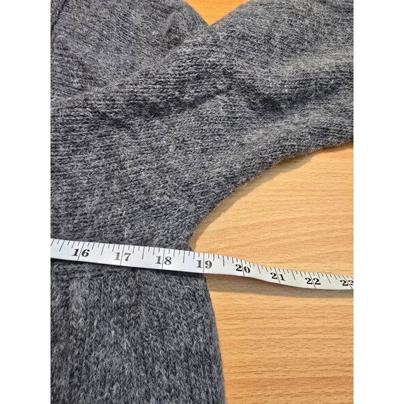 Chiaramente Cardigan XL Alpaca Wool Blend Gray Button Italian Made Lagenlook - Picture 4 of 11